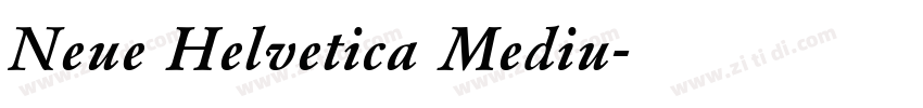 Neue Helvetica Mediu字体转换
